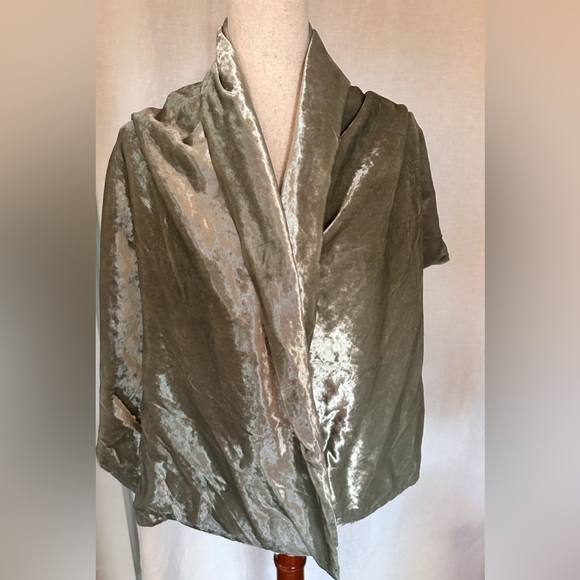 VELVET Soft and Thick Silky Mint Green Oversize Scarf/Wrap  - Picture 3 of 6